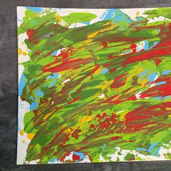 9”x12” Original Artwork! Blue, red, yellow, green - Picture 3 of 8